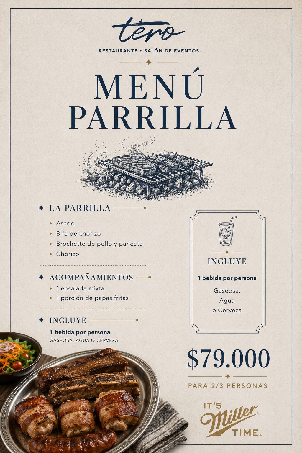 Parrillada para 2 o 3 personas