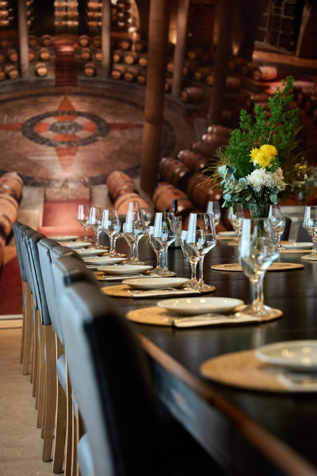 Detalle de la mesa del salón privado